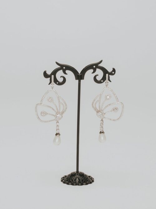 Pendientes perla mariposa