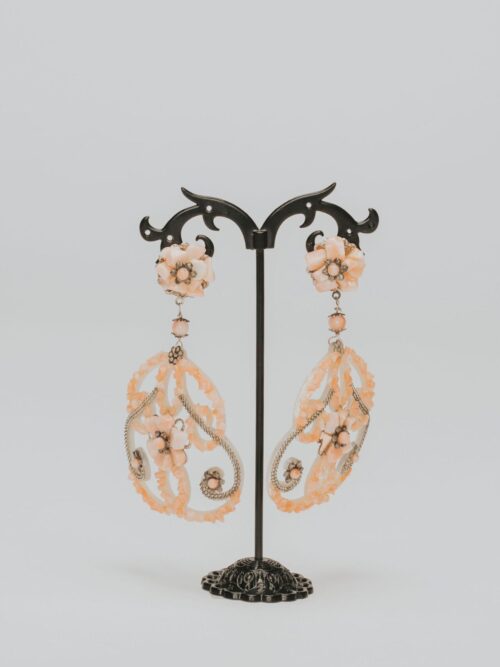 Pendientes nácar anaranjados