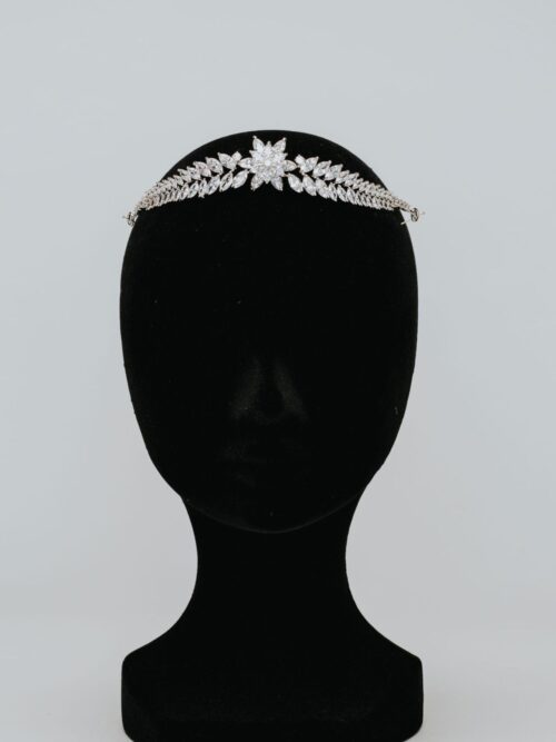 Tocado flor nacarado