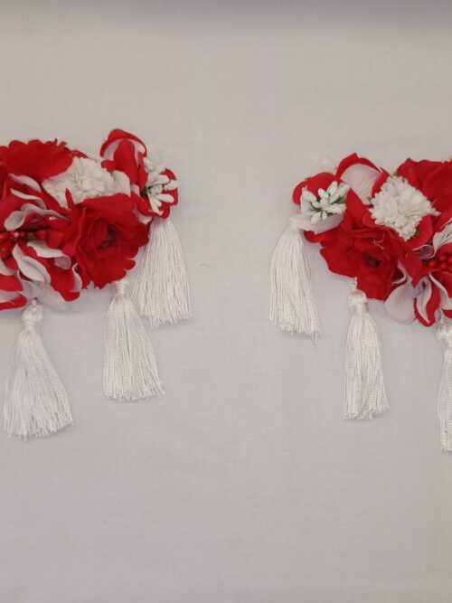 Hombreras de flamenca rojas y blancas