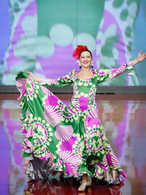 Vestido flamenca baile geométrico