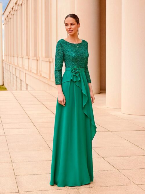 Vestido encaje verde