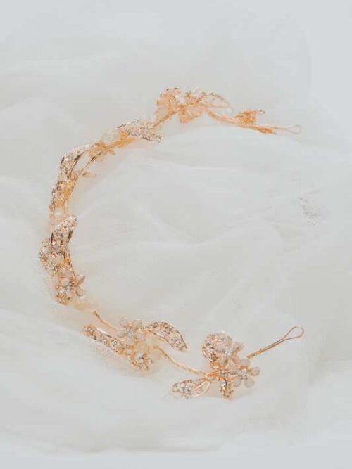 Tocado flexible zirconitas