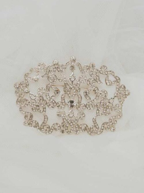 Broche novia plata vieja 10/6,5