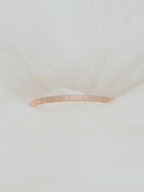 Pulsera de rodio dorada