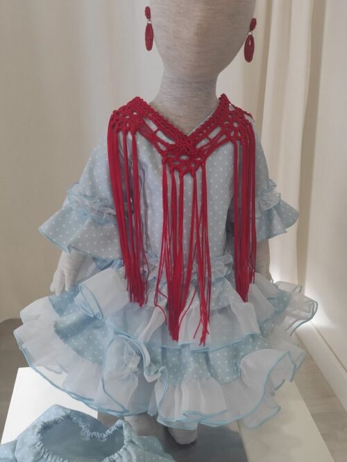 Silvia pique celeste y blanco